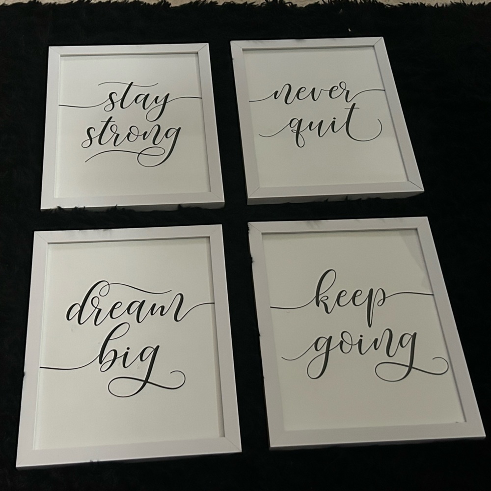 4 positive quotes with frames
